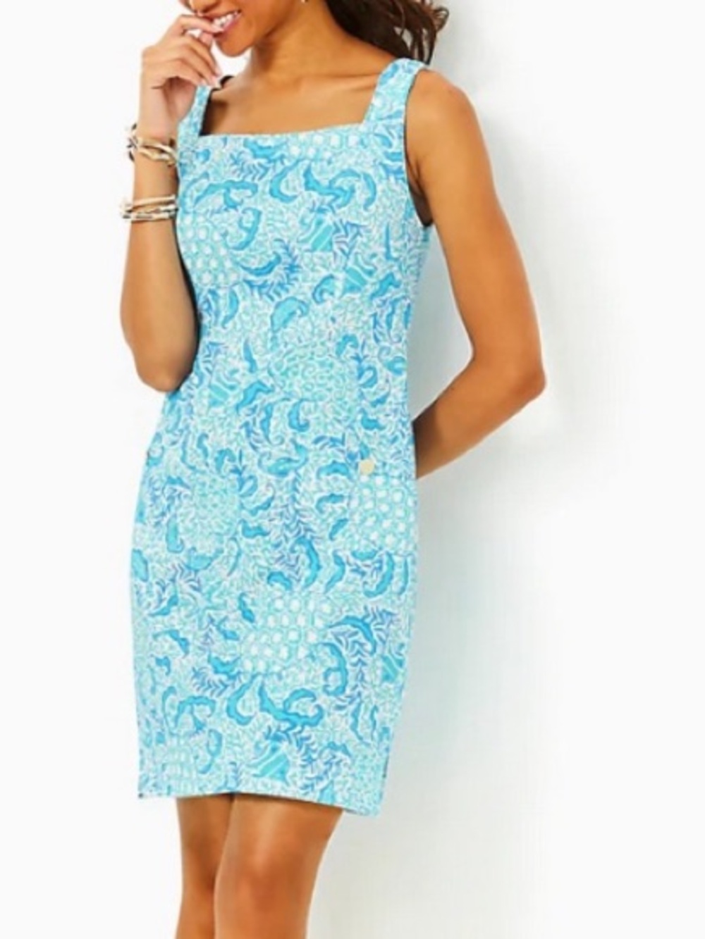 Lilly Pulitzer The Lilly Shift Dress *Goombay Grooves* Resort White - Picture 4 of 15